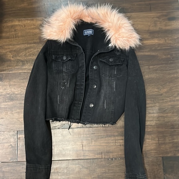 DISONO Denim Collection Cropped Black Jean Jacket - Picture 9 of 16